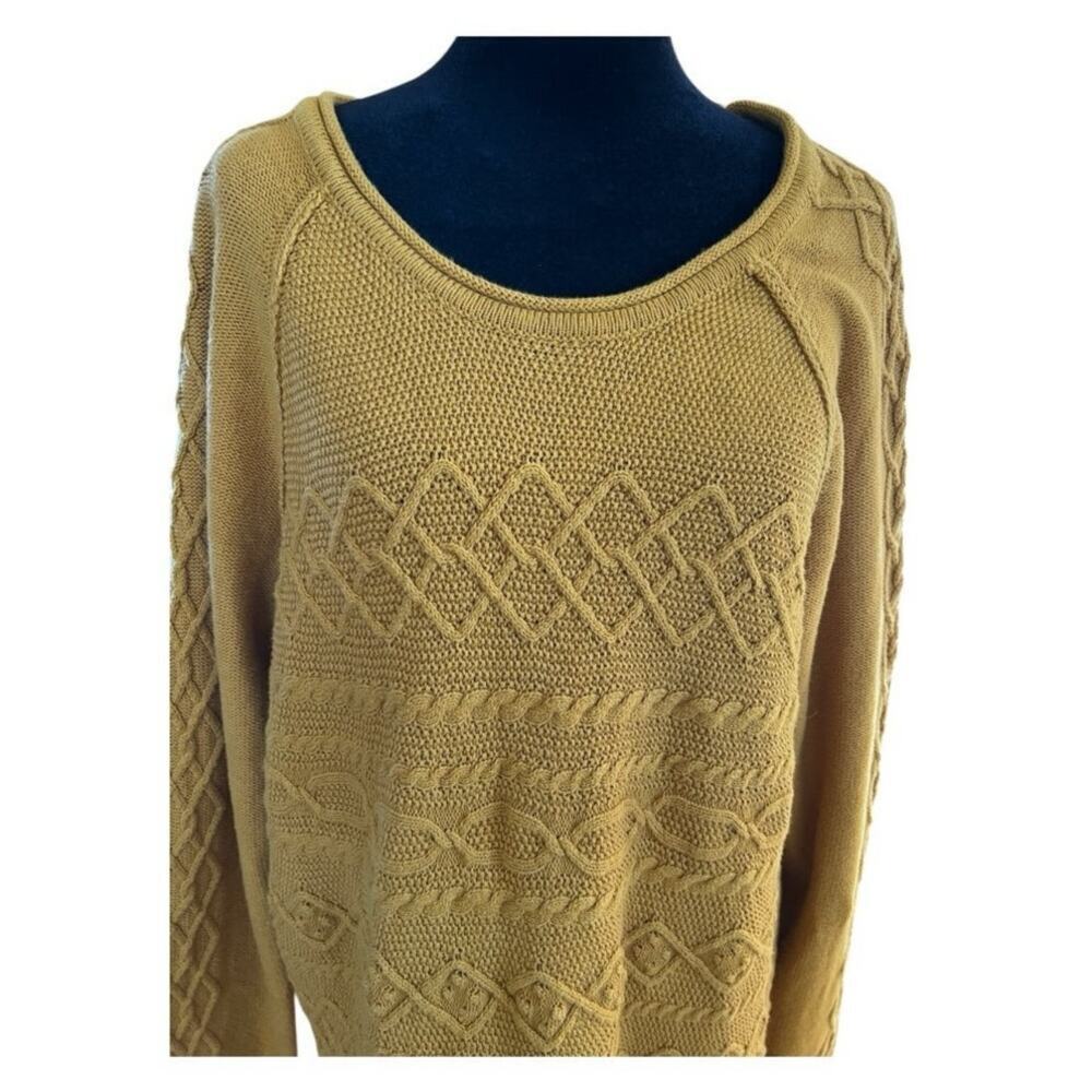 Tribal Gold Textured Sweater, Women's size XL